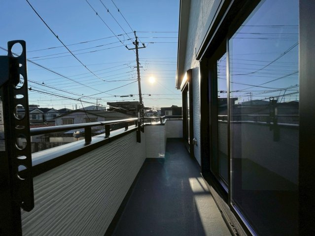 葛飾区東水元５丁目　新築戸建て　F号棟のバルコニー|2026年2月13日撮影