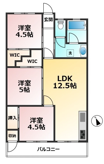 【間取り】 | ニュー千早団地300棟