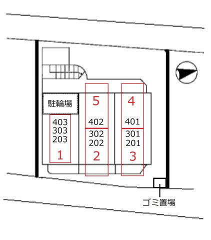 セゾン升本の駐車場|駐車場
