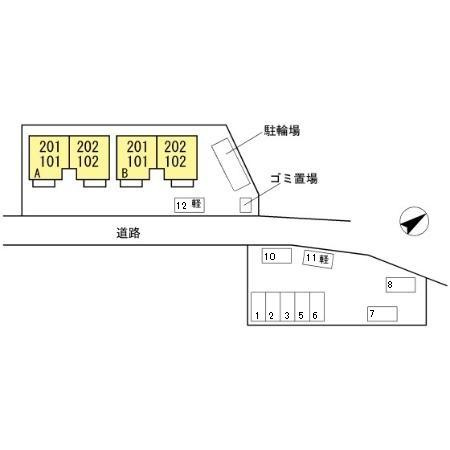 ドミール三和 A棟の区画図