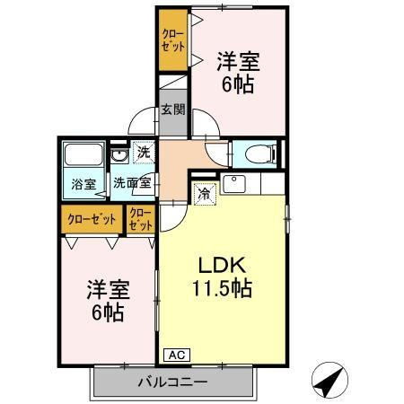リヴェールアンの間取り