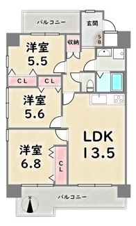 【間取り】 | ルシエル西ノ京御池