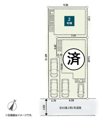 【区画図】 | 大和市第5上草柳 新築戸建 全2棟