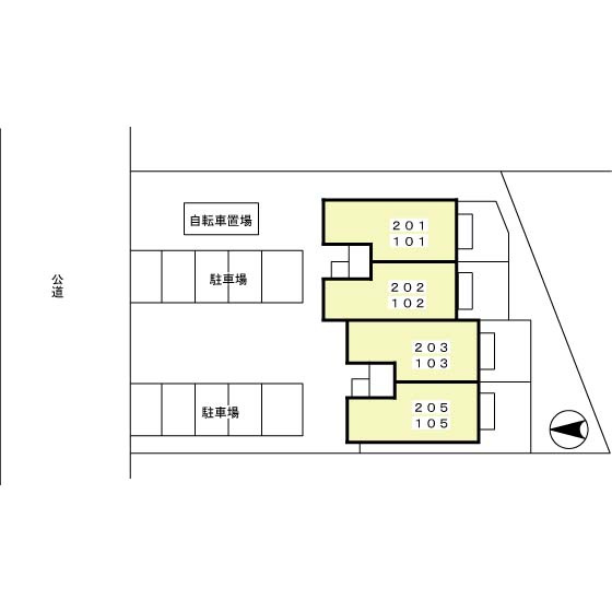 ヴェルヴィルＩの駐車場