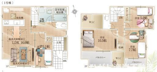 茅ヶ崎市松尾　新築戸建　の間取り|南東向き4LDK