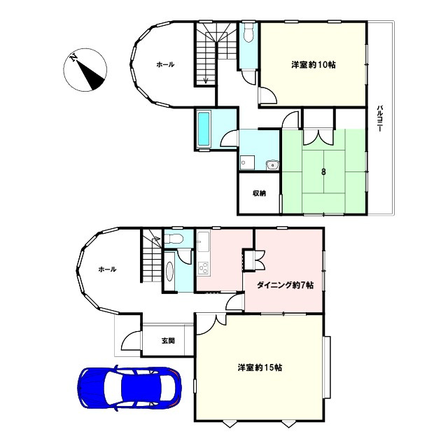 富里市立沢新田戸建の間取り