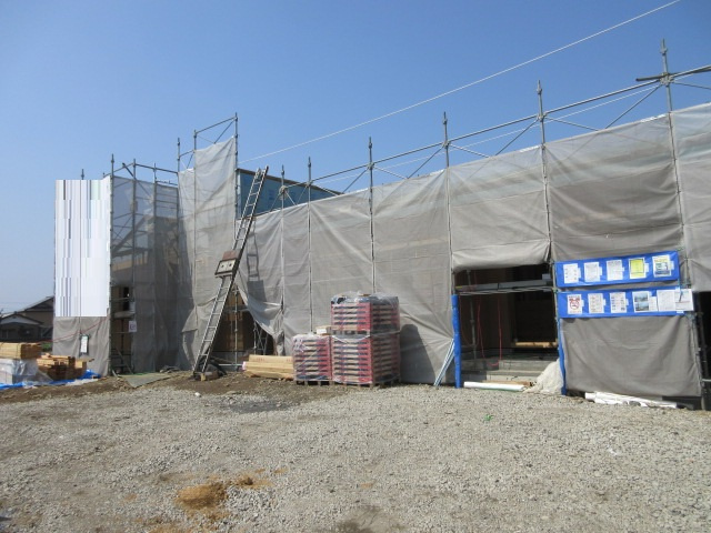 【仲介手数料無料】新築戸建　深谷市宿根966-3（全1棟　大型平屋住宅）の前面道路含む現地写真