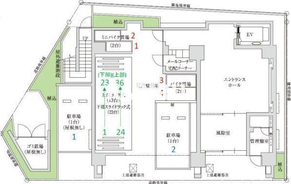 スプランディッド玉造DUEの区画図