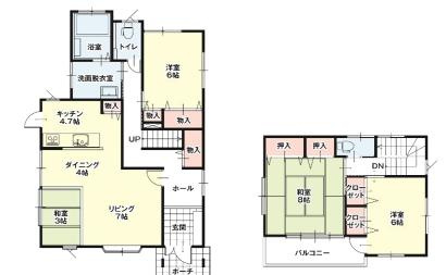 古河市駒羽根1期　中古一戸建ての間取り|安心の一条工務店施工！2026年1月リフォーム済の快適な再生住宅♪