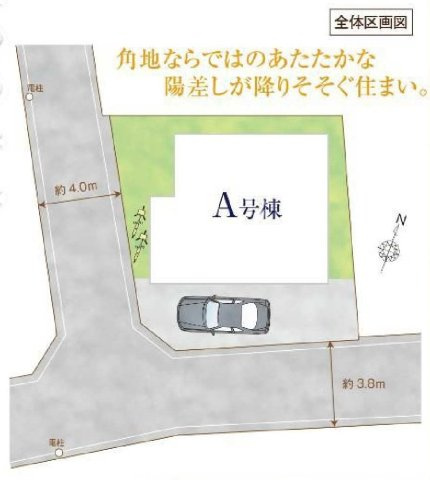 【星川駅徒歩圏】角地×19帖LDKの開放感ある新築戸建て｜仲介手数料無料の区画図