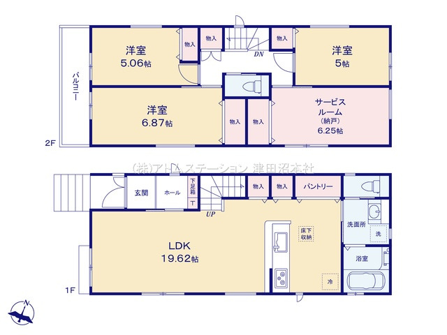 【間取り】 | アトムセレクト船橋市習志野台5丁目　1号棟