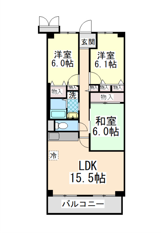 フォリア岡本の間取り