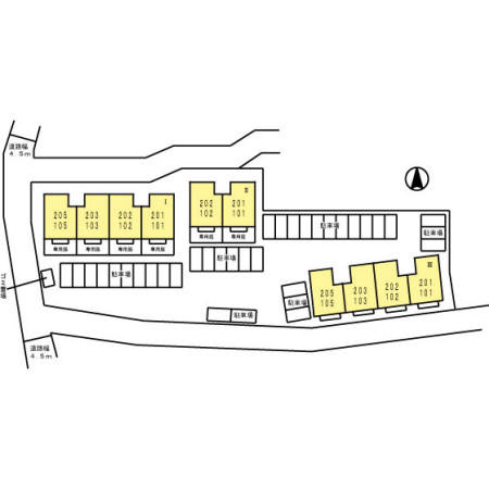 コンフォール竹松 I棟の区画図