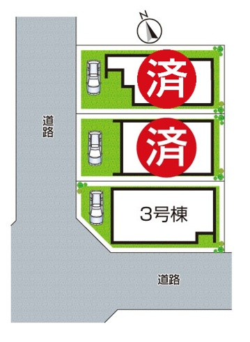 明石市朝霧台　第24-1期　新築一戸建ての区画図|全3区画