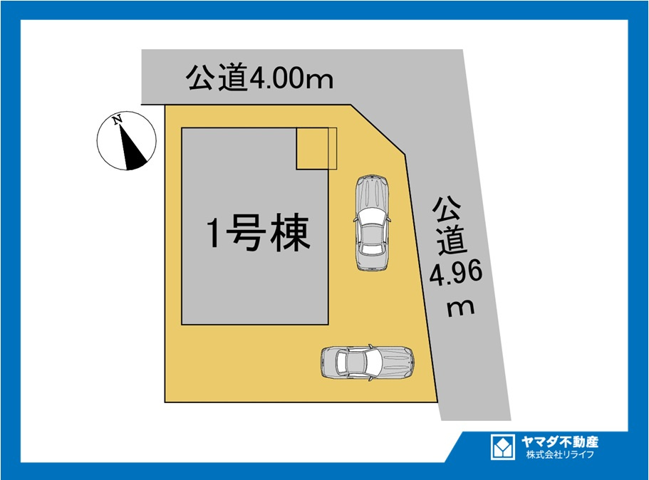 ファーストタウン　一宮市第1大赤見　全1区画分譲の区画図|■区画図
■YAMADA電機の　ヤマダ不動産　株式会社リライフ　
いつでもお問合わせ下さい。