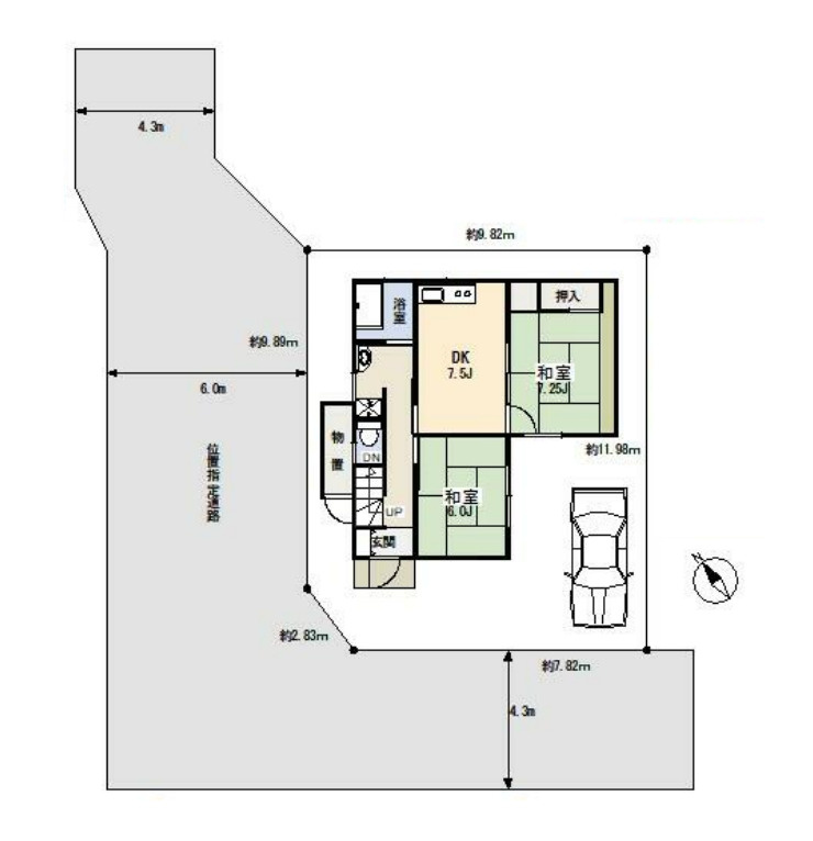 北本市東間3丁目　中古戸建の区画図