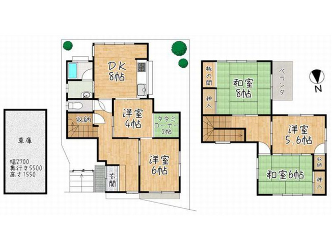 【間取り】 | 山科区小山谷田町　中古戸建