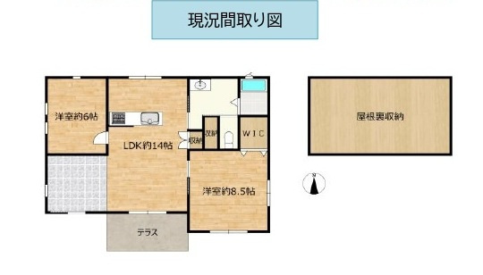 中古戸建　熊谷市樋春1128-1（期間限定現況販売）の間取り
