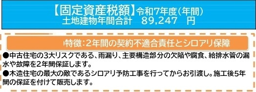 中古戸建　熊谷市樋春1128-1（期間限定現況販売）の構造・工法・仕様