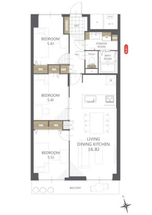 【間取り】朝日プラザ千里Ａ棟 