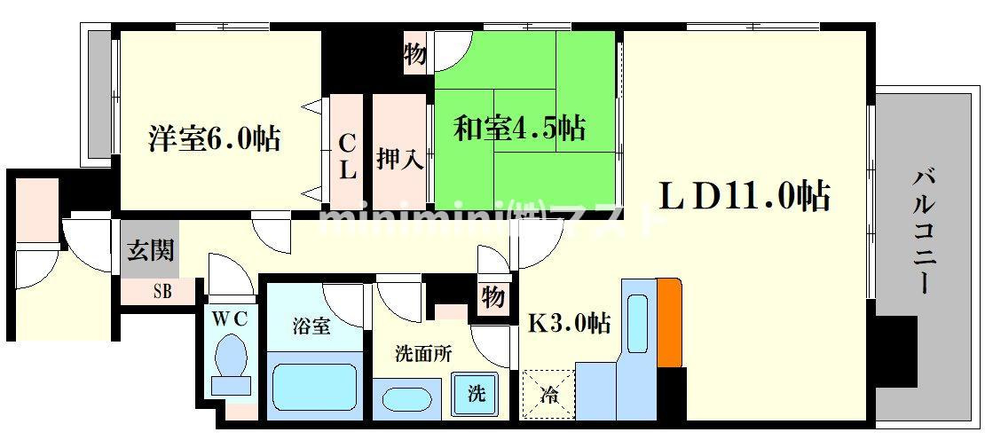 アーデン上本町の間取り