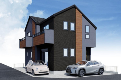 【外観パース】 | 藤沢市善行3期 新築戸建 全1棟