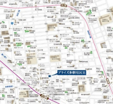 ブライズ多摩川DUEの地図