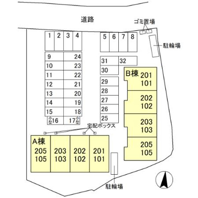 【区画図】 | フォーゲルセレーノ　Ａ棟