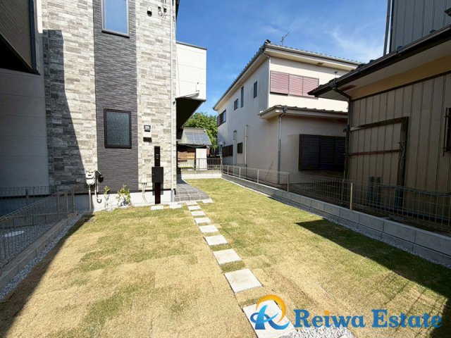 新築戸建　茅ヶ崎市柳島2丁目の庭|お子様やペットと一緒に遊べるお庭☆彡ちょっとしたガーデニングをしたり、夏には自宅でプールも楽しめます♪