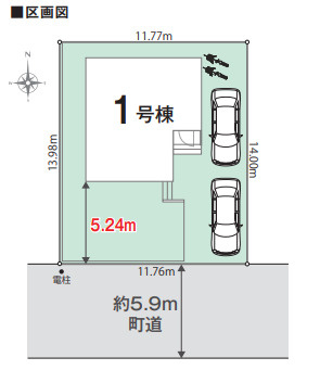 二宮町富士見が丘1期　新築戸建　全1棟1号棟の区画図