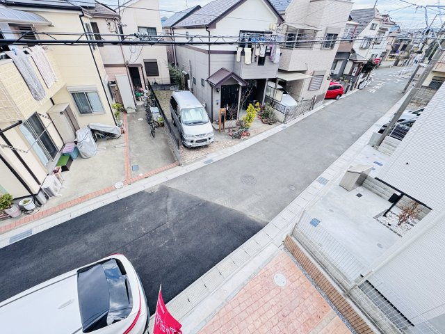 市川市香取１丁目新築戸建【南行徳小学校：6分】の展望|バルコニーより道路側眺望