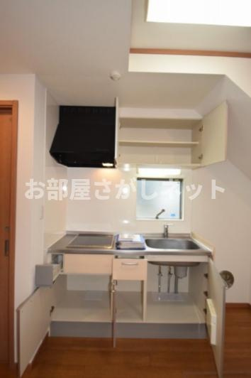 シャルムＫ【おとり物件なし】#学生・社会人にオススメ！初期費用分割払いOK！のキッチン|IHコンロ（2口）です。
前回募集時の写真です