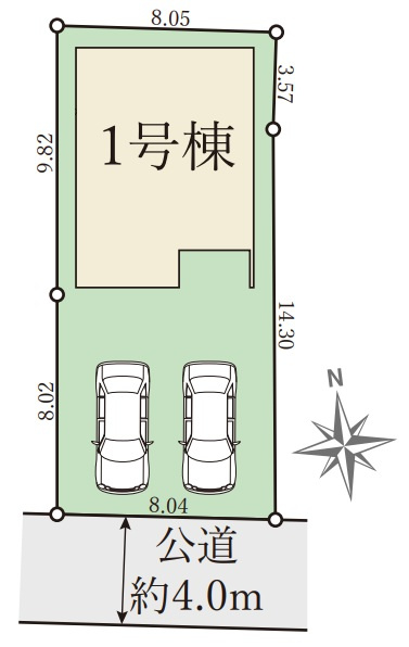 明石市材木町の区画図