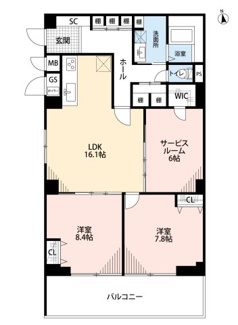 【間取り】 | 茨木南春日丘プライムタウンB棟