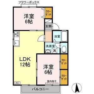 セジュールスギモト Ｂの間取り