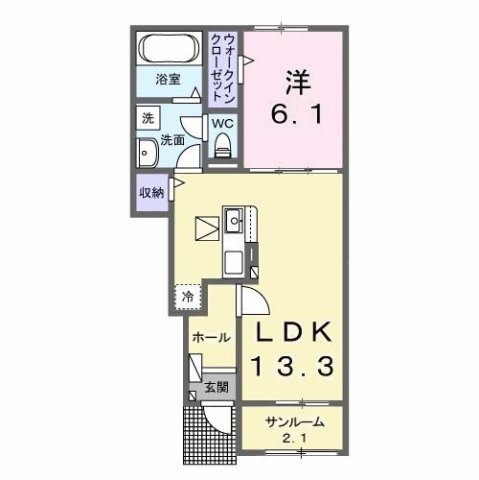 【間取り】 | エアリー　ブルーム　Ｂ