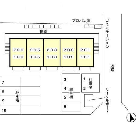 カーサ・ジュネス乾徳の区画図