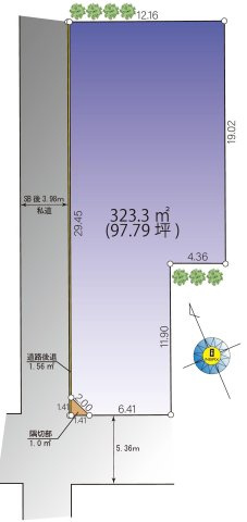  武蔵野市吉祥寺北町２丁目 中央線 吉祥寺駅 売地の土地図