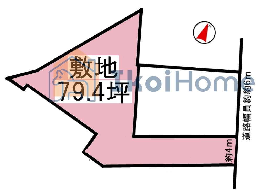 神戸市西区二ツ屋1丁目　土地の土地図|●年中無休：当日予約可●敷地約79坪で陽当り・通風良好！建築条件はございません！