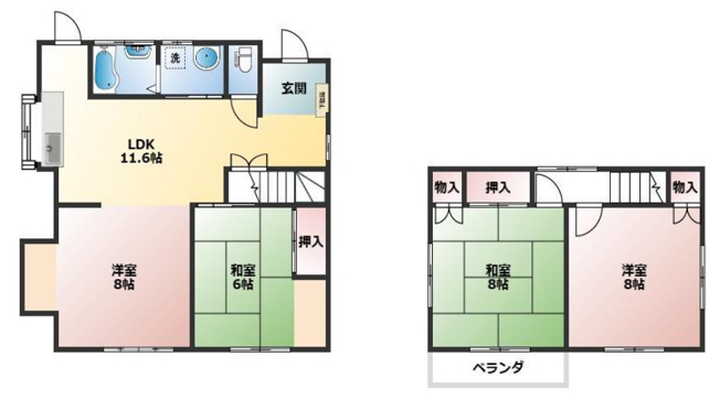 【間取り】 | 吉見町長谷　中古戸建