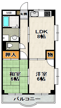 リヒテール中山の間取り