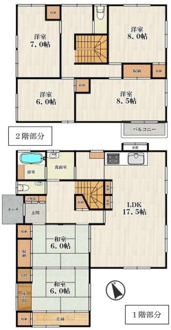加古川市加古川町木村　JR「加古川駅」徒歩16分の間取り