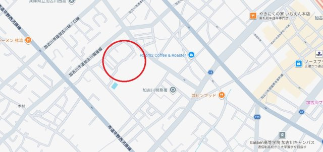 加古川市加古川町木村　JR「加古川駅」徒歩16分の地図