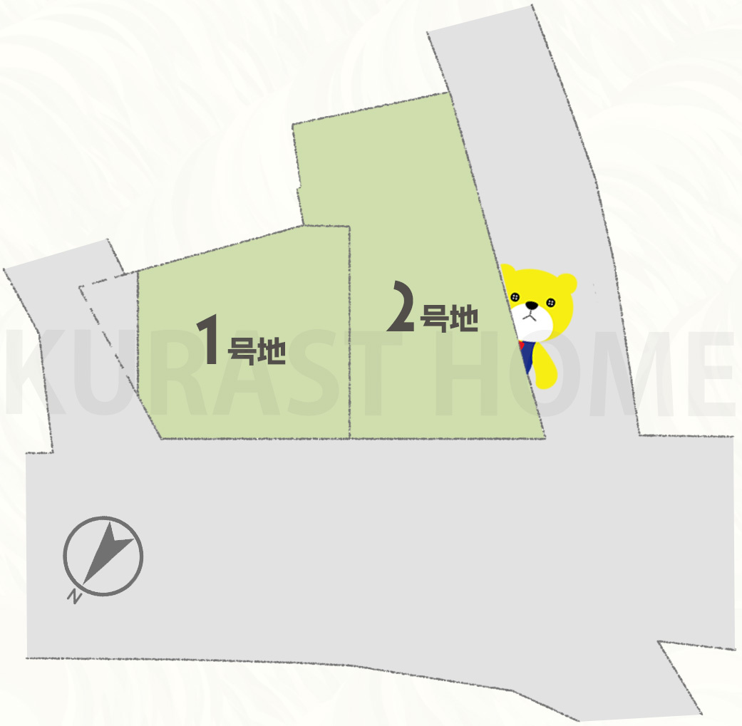 長岡京市滝ノ町1丁目　新築戸建の区画図