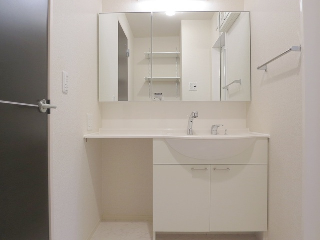 グランドゥールの洗面所|オシャレな洗面台♪たくさん収納もできます！