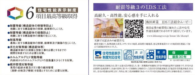 市川市入船新築戸建の構造・工法・仕様|住宅性能評価取得物件・耐震等級３取得で地震保険が割引になります！