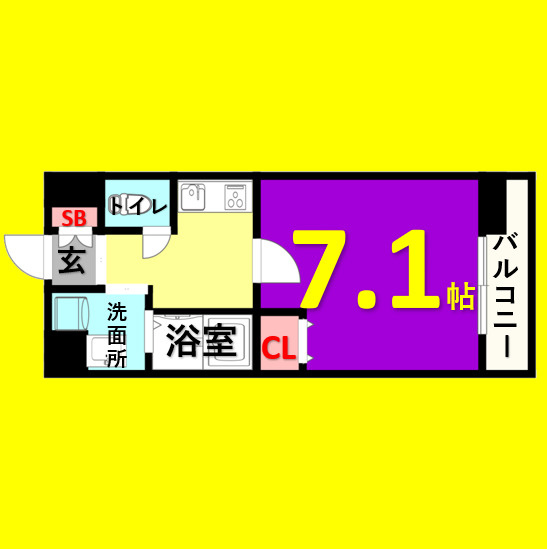 アルバ大須　名古屋市賃貸　仲介手数料無料の間取り