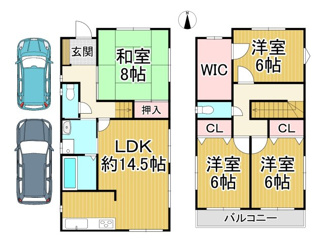 【間取り】 | 川西市清流台5の3　中古一戸建て