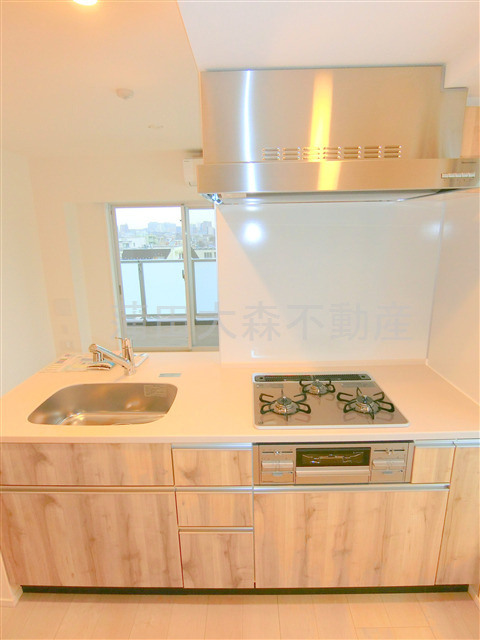 エルフォルテ羽田ライゼのキッチン|3口ガスグリル付カウンターキッチン