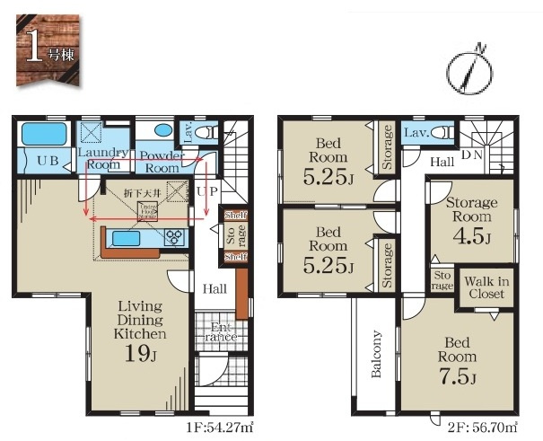 市川市日之出新築戸建の間取り|4LDK